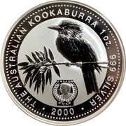 1 Dollar - Elizabeth II 4th Portrait - Australian Kookaburra - July Privy, Australia, 2000 reverse image