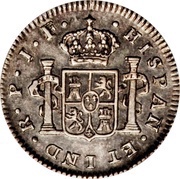 ½ Real - Fernando VII Portrait of Carlos IV reverse image