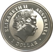 1 Dollar - Elizabeth II 4th Portrait - Australian Kookaburra - March Privy obverse image