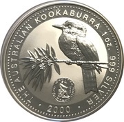1 Dollar - Elizabeth II 4th Portrait - Australian Kookaburra - March Privy, Australia, 2000 reverse image