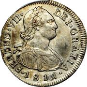 2 Reales - Fernando VII Portrait of Carlos IV obverse image