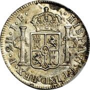 2 Reales - Fernando VII Portrait of Carlos IV reverse image