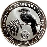 1 Dollar - Elizabeth II 4th Portrait - Australian Kookaburra - May Privy, Australia, 2000 reverse image