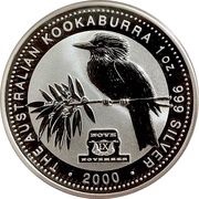 1 Dollar - Elizabeth II 4th Portrait - Australian Kookaburra - November Privy, Australia, 2000 reverse image