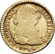 1 Escudo - Carlos IV portrait of Carlos III obverse image