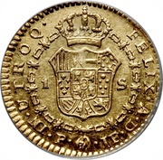 1 Escudo - Carlos IV reverse image