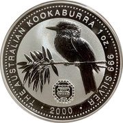 1 Dollar - Elizabeth II 4th Portrait - Australian Kookaburra - October Privy, Australia, 2000 reverse image
