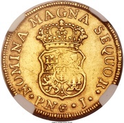 2 Escudos - Fernando VI, Colombia, 1756-1760 reverse image