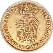 2 Escudos - Carlos III, Colombia, 1762-1774 reverse image