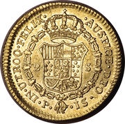 2 Escudos - Carlos III, Colombia, 1772-1789 reverse image