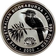 1 Dollar - Elizabeth II 4th Portrait - Australian Kookaburra - September Privy, Australia, 2000 reverse image