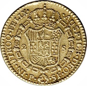 2 Escudos - Carlos IV, Colombia, 1791-1806 reverse image