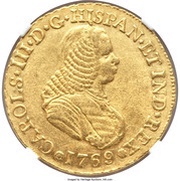 4 Escudos - Carlos III portrait of Fernando VI obverse image