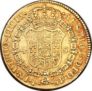 4 Escudos - Carlos III, Colombia, 1769-1787 reverse image