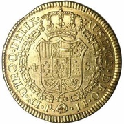 4 Escudos - Carlos IV, Colombia, 1792-1808 reverse image