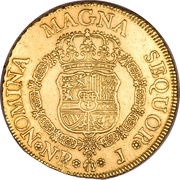 8 Escudos - Fernando VI, Colombia, 1755-1760 reverse image