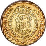 8 Escudos - Carlos III, Colombia, 1762-1771 reverse image