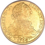 8 Escudos - Carlos III obverse image