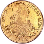 8 Escudos - Carlos IV obverse image