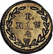 ¼ Real "Cuartillo" Republic of Colombia reverse image