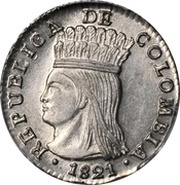 1 Real Pre-republican - Republic of Colombia reverse image