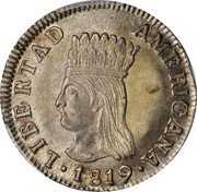 2 Reales United Provinces of Nueva Granada, Colombia, 1819 reverse image