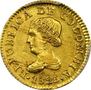 1 Peso Republic of Colombia obverse image