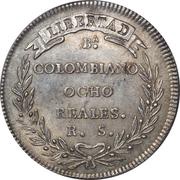 8 Reales Republic of Colombia, Colombia, 1834-1836 reverse image