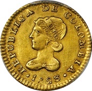 1 Escudo Republic of Colombia obverse image