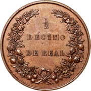 ½ Décimo de Real reverse image