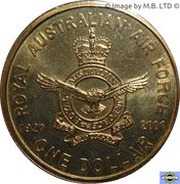 1 Dollar - Elizabeth II 4th Portrait - Airforce Anniversary, Australia, 2001 reverse image