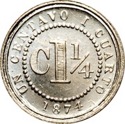 1¼ Centavo reverse image