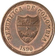 2 Centavos Pattern; Antioquia obverse image