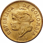 2 Centavos Divided legend obverse image
