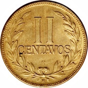 2 Centavos Divided legend reverse image