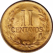 2 Centavos Continuous legend reverse image