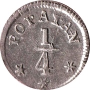 ¼ Real "Cuartillo" with stars reverse image