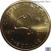 1 Dollar - Elizabeth II 4th Portrait - Federation - Australia, Australia, 2001 reverse image