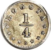 ¼ Decimo "Cuartillo" with 9 stars reverse image