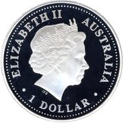 1 Dollar - Elizabeth II 4th Portrait - Year of the Snake - Silver Bullion Coin obverse image