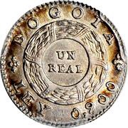 1 Real, Colombia, 1847 reverse image