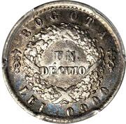 1 Décimo, Colombia, 1859-1860 reverse image