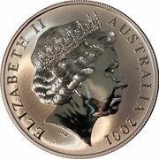 1 Dollar - Elizabeth II 4th Portrait - Silver Kangaroo obverse image