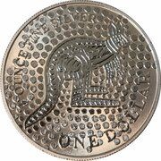 1 Dollar - Elizabeth II 4th Portrait - Silver Kangaroo, Australia, 2001 reverse image