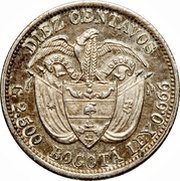 10 Centavos, Colombia, 1897 reverse image