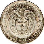 20 Centavos, Colombia, 1897 reverse image