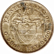 20 Centavos, Colombia, 1911-1942 reverse image