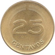 25 Centavos reverse image