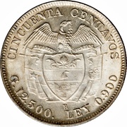 50 Centavos, Colombia, 1912-1933 reverse image