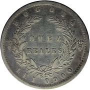 10 Reales, Colombia, 1850-1851 reverse image